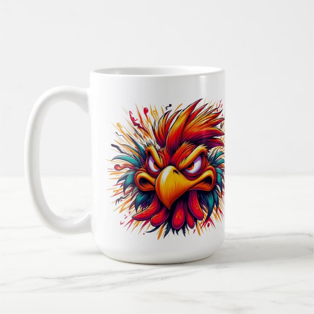 Thad the Mad Rooster Mug (Left)