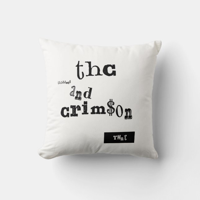 thaddeus & crimson cushion (Front)