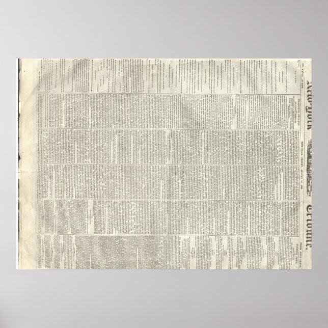 Thaddeus Stevens dies, New York Tribune 8/14/1868 Poster (Front)