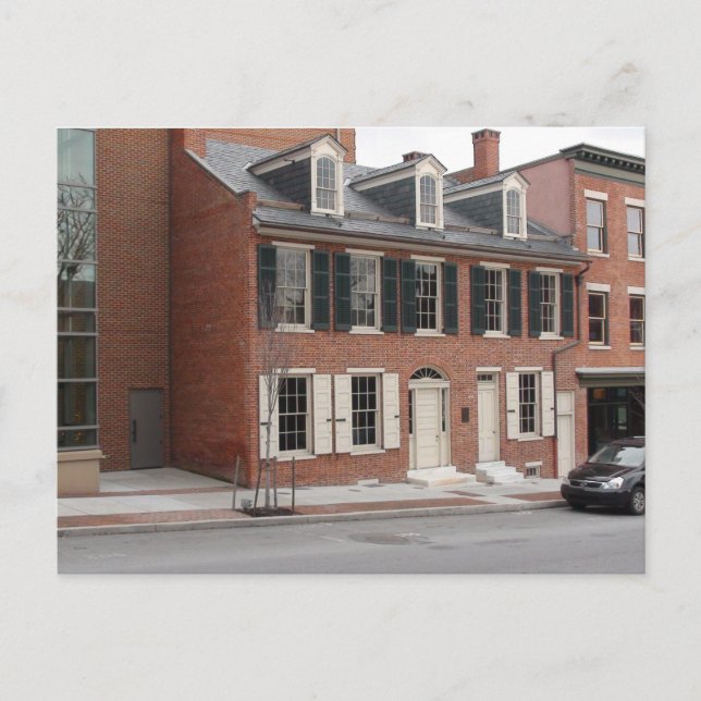 Thaddeus Stevens's Lancaster Home Postcard (Front)