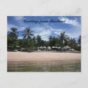 thai beach greetings postcard