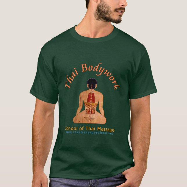 Thai Bodywork dark green t-shirt (Front)