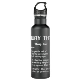 Thai Boxing Definition Muay Thai Funny 279 710 Ml Water Bottle