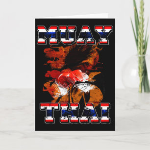 Thai Boxing Fighter Gift Thailand Muay Thai Art Ki Card