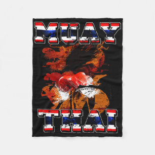 Thai Boxing Fighter Gift Thailand Muay Thai Art Ki Fleece Blanket