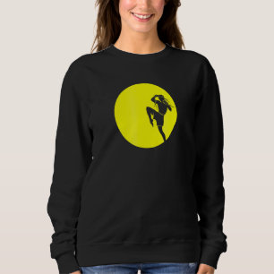 Thai Boxing Flying Knee Full Moon For Mma Fighters Sweatshirt