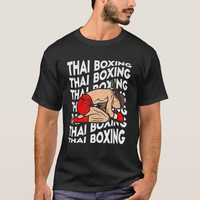 Thai Boxing Kickboxing Sports Boxer Muay Thai Men  T-Shirt (Front)