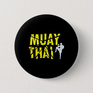 Thai Boxing - Muay Thai Boxer Kickboxing 6 Cm Round Badge