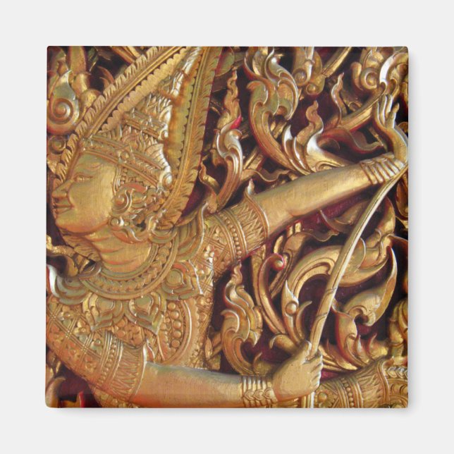 Thai Buddhist Temple Detail Magnet (Front)