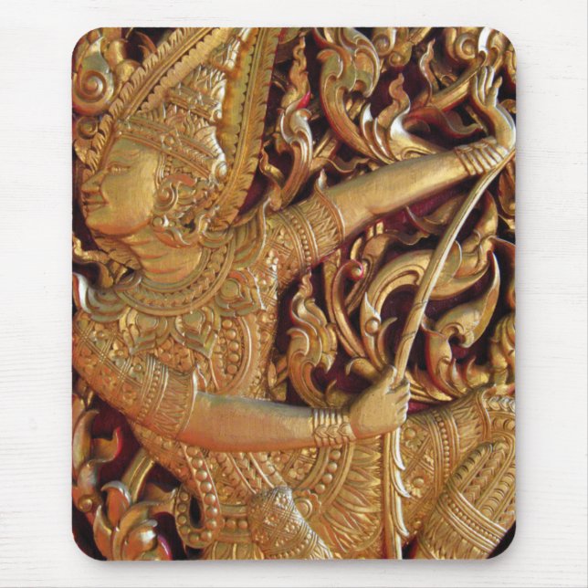 Thai Buddhist Temple Detail Mouse Mat (Front)