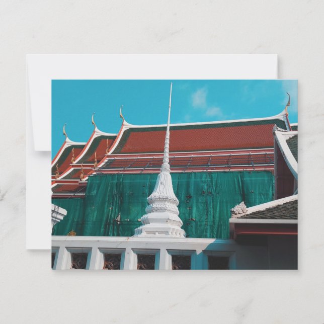 Thai Buddhist Temple Wat Arun Bangkok Flat Card (Front)