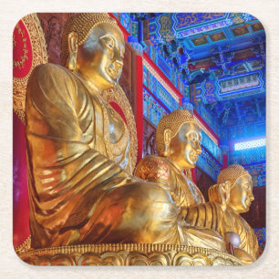 Thai China Buddha Image statue Square Paper Coaster