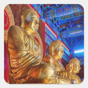 Thai China Buddha Image statue Square Sticker