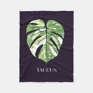 Thai Constellation Monstera Taurus Fleece Blanket