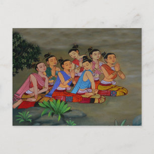 Thai court ladies postcard