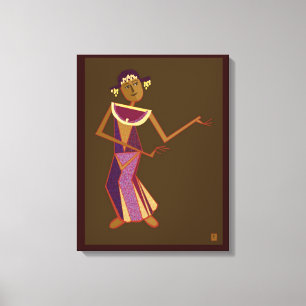 Thai dancer - lady canvas print