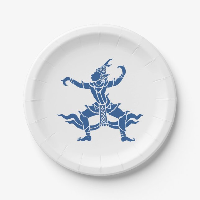 Thai Dancer ⚠ Thailand Sign ⚠ Paper Plate (Front)
