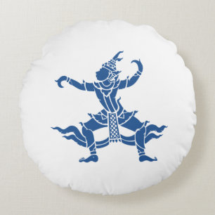 Thai Dancer ⚠ Thailand Sign ⚠ Round Cushion