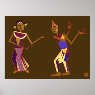 Thai dancers poster