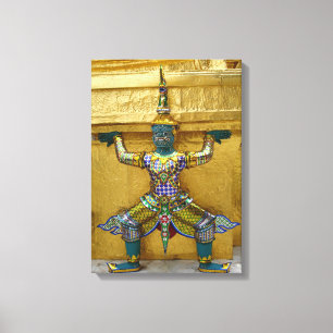 Thai Demon-Grand Palace- Wrapped Canvas Print