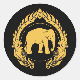 Thai Elephant Classic Round Sticker