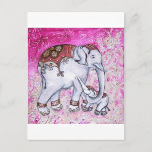 THAI ELEPHANTS POSTCARD