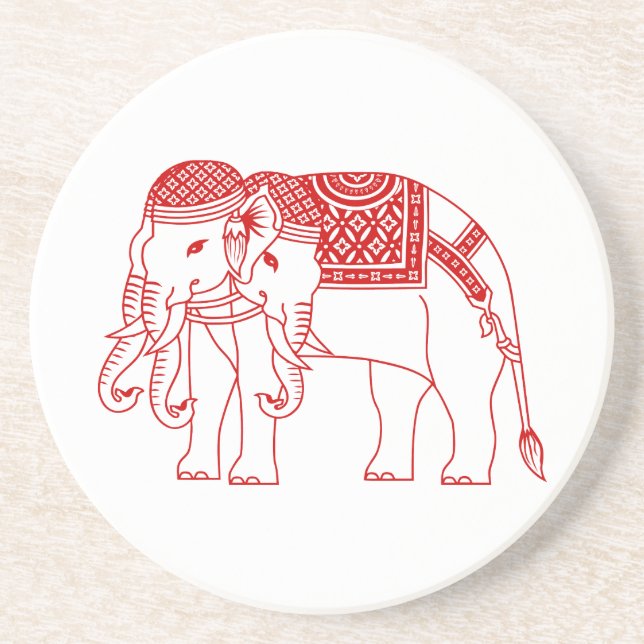 Thai Erawan White Elephant Coaster (Front)