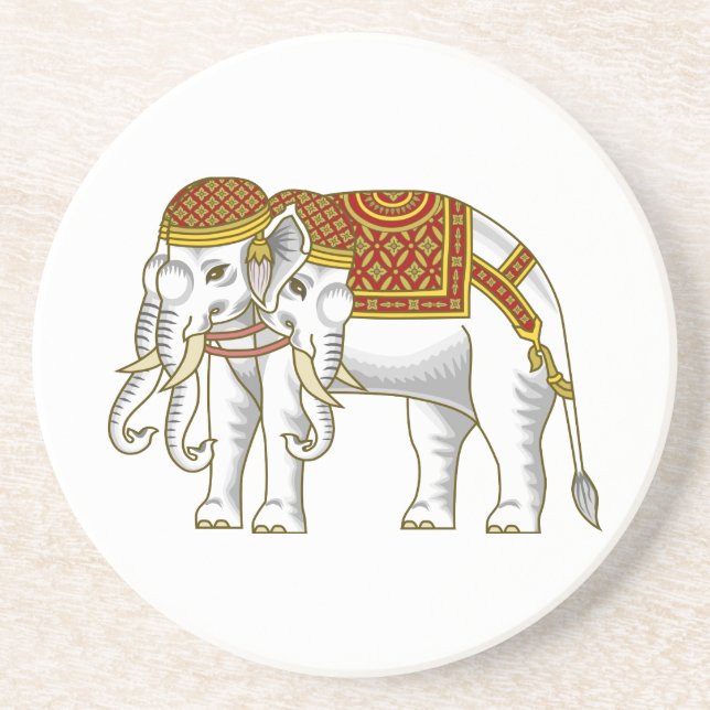 Thai Erawan White Elephant Coaster (Front)