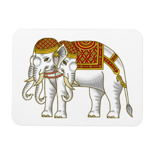Thai Erawan White Elephant Magnet