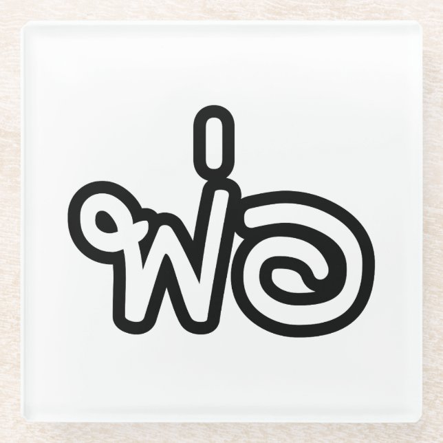 Thai Father - พ่อ / Phaw - Thai Language Script Glass Coaster (Front)