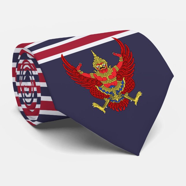 Thai Flag & Emblem, Flag of Thailand Tie (Rolled)