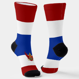 Thai flag-emblem socks