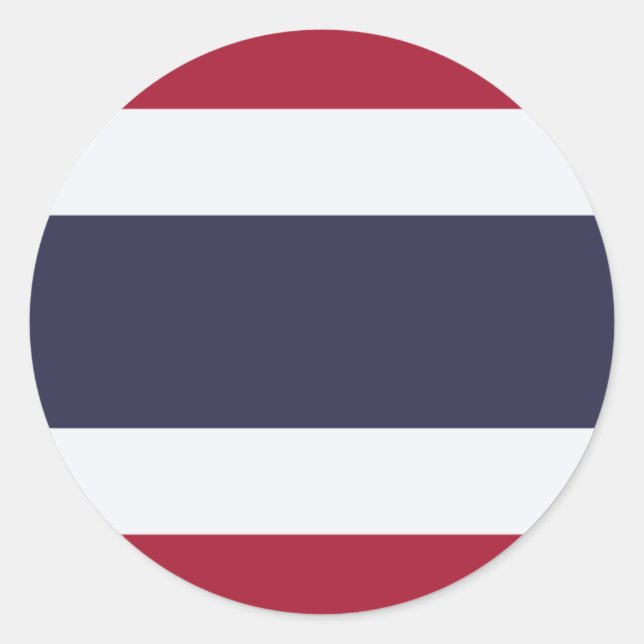 Thai Flag, Flag of Thailand Classic Round Sticker (Front)