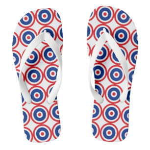 Thai Flag Roundel Target Flip Flops