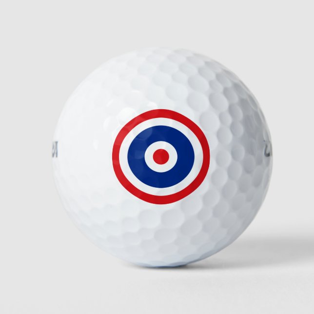 Thai Flag Roundel Target Golf Balls (Front)