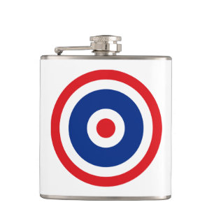 Thai Flag Roundel Target Hip Flask