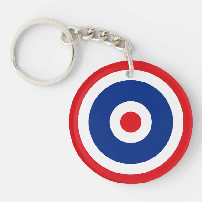 Thai Flag Roundel Target Key Ring (Front)
