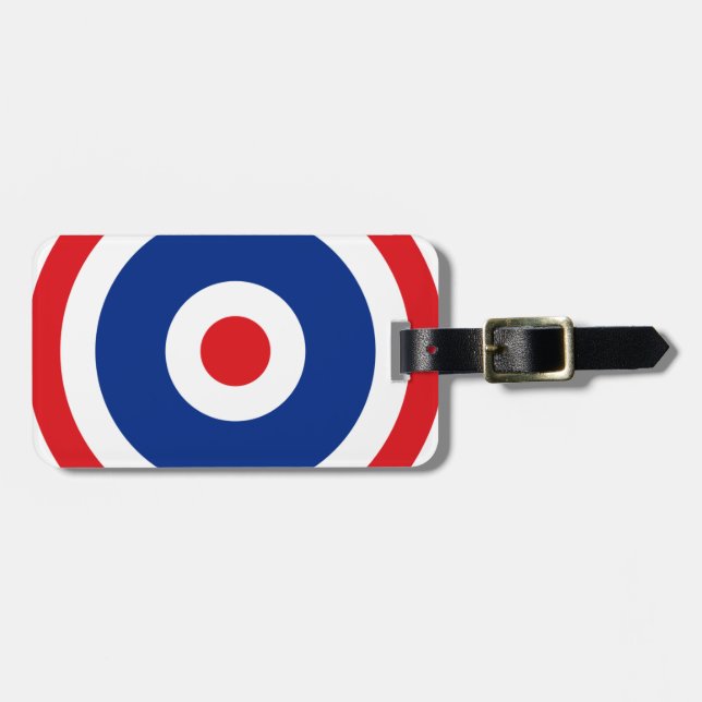 Thai Flag Roundel Target Luggage Tag (Front Horizontal)
