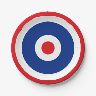 Thai Flag Roundel Target Paper Plate