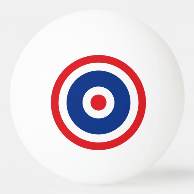 Thai Flag Roundel Target Ping Pong Ball (Front)