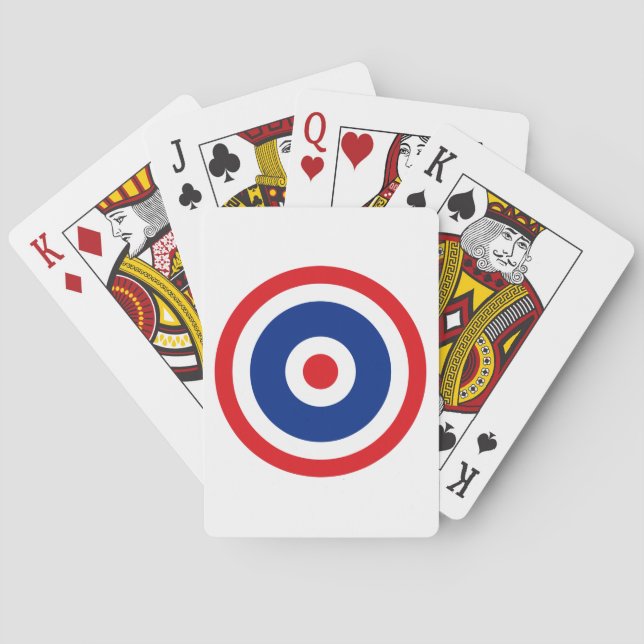 Thai Flag Roundel Target Playing Cards (Back)