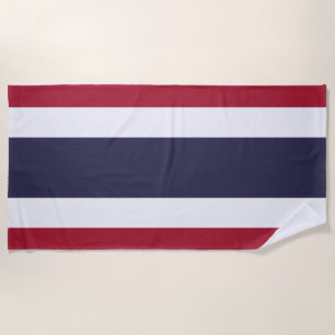 Thai Flag (Thailand) Beach Towel