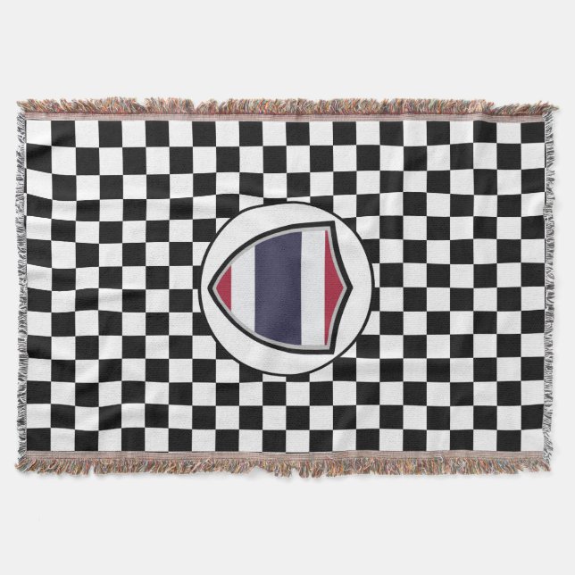 Thai flag throw blanket (Front)