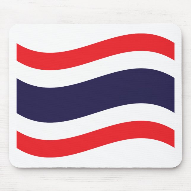 Thai Flag Wave Mouse Mat (Front)
