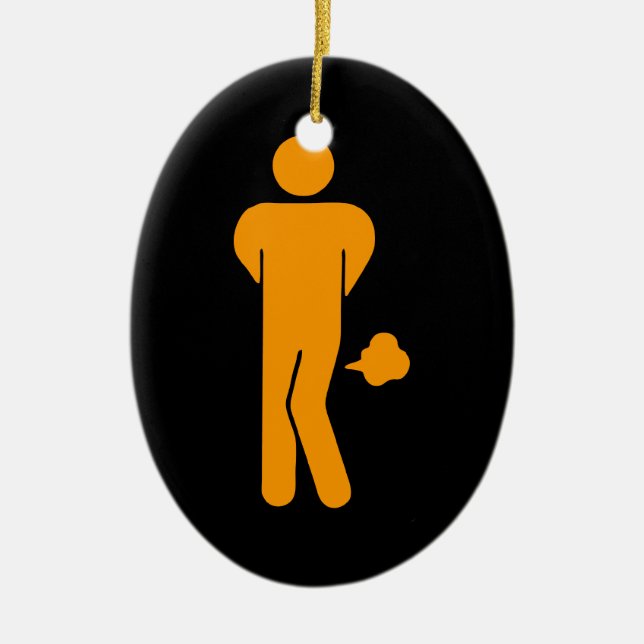 THAI FOOD CAN BE SPICY ⚠ Funny Sign : Restrooms ⚠ Ceramic Tree Decoration (Front)