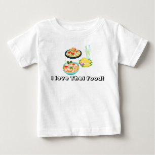 Thai Food, Drinks, Fruit and Wording Baby T-Shirt