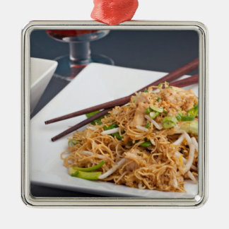 Thai Food Lo Mein Noodles Dish Metal Tree Decoration