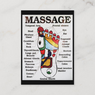 Thai Foot Massage ~ Reflexology map Business Card