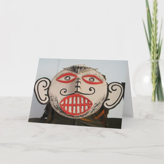 Thai Ghost Face, Phi Ta Khon Mask Festival, Loei Card (Front)