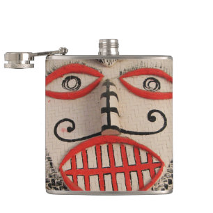 Thai Ghost Face, Phi Ta Khon Mask Festival, Loei Hip Flask